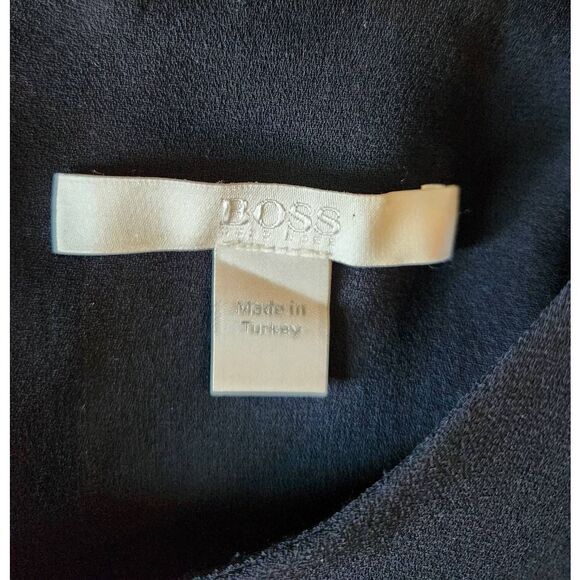 Boss Hugo Boss Darlane Wool Blend Sleeveless Navy Blue Dress Size 14 - Picture 5 of 7